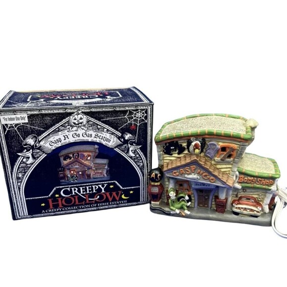 Midwest Of Cannon Falls Creepy Hollow Gasp N Go Mini Auto Shop Halloween*Works** - Picture 2 of 16